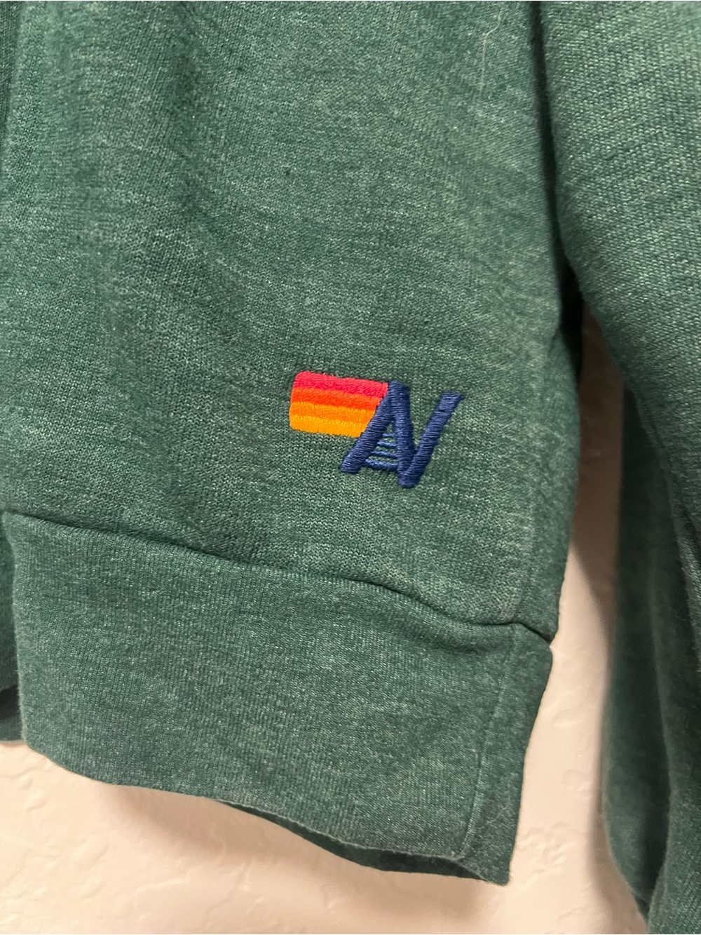 Aviator Nation Forest Green Logo Relaxed Crew Sweatshirt Size S Like New - Picture 4 of 8